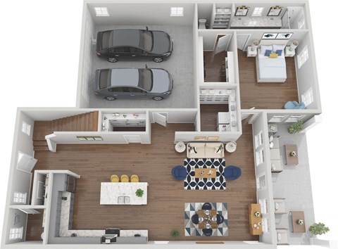 Floor plan for 3 beds, 2 baths, 2266 sqft